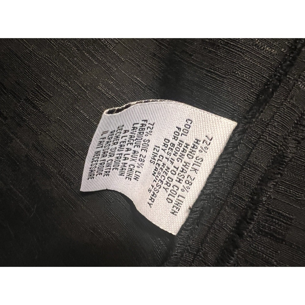 Eileen Fisher Silk And Linen Black Work Jacket Blazer Large Lightweight - Picture 7 of 7